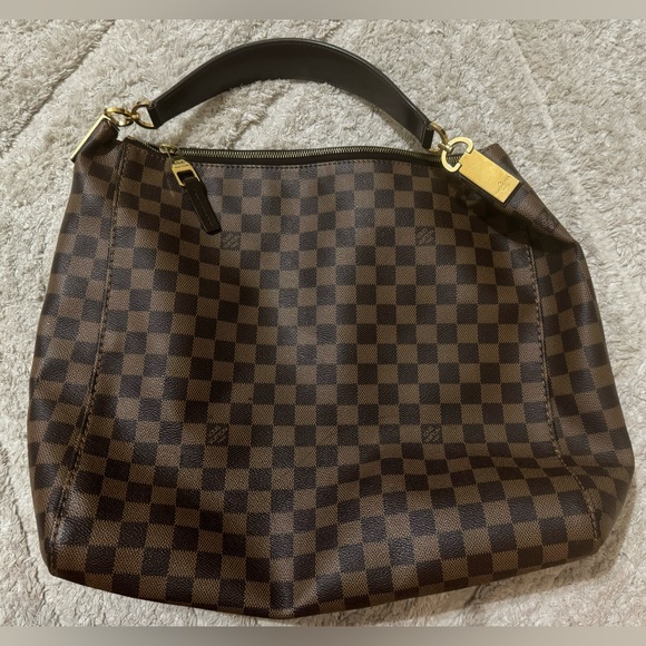 LOUIS VUITTON DAMIER CANVAS PORTOBELLO GM HOBO BAG - Picture 2 of 7